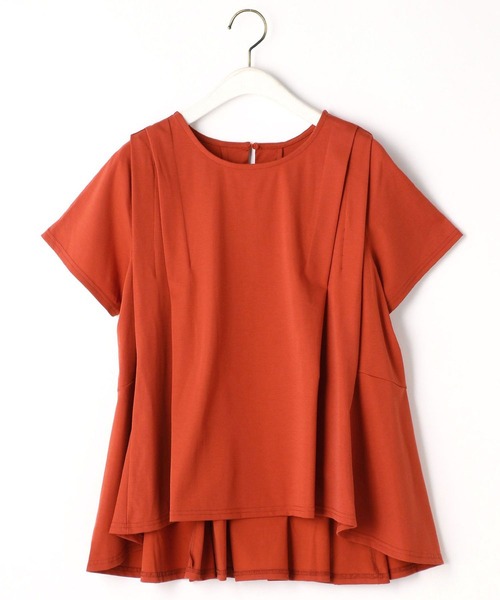 NICOLE white（ニコルホワイト）の「フレアーＴシャツ（Tシャツ/カットソー・レディース・ブラック/オフホワイト/オレンジ/ブルー・FREE）」の5枚目の写真