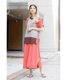 ROSE BUD | 袖タックカットソーワンピース(ワンピース)