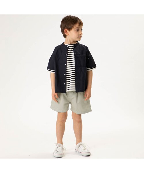 F.O.U（エフオーユー）の「トレイナーイージーショーツ 5分丈（その他パンツ・キッズ・ブラウン/グレー・110/120/130/140/100）」の3枚目の写真