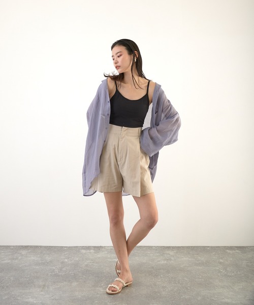 Wefst（ウェスト）の「【Wefst】シアーポプリンザム切り替え Bigシャツ（Tシャツ/カットソー・レディース・ライトグレー/アイボリー/ミント/ラベンダー・FREE）」の22枚目の写真