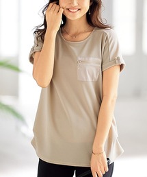 BELLUNA（ベルーナ）の「ワッフル素材ポケット使いプルオーバー（Tシャツ/カットソー）」