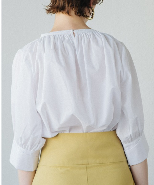 ACCL(エーシーシーエル)の「コットン ギャザーブラウス(シャツ/ブラウス・レディース・カーキ/ブラウン/ホワイト・FREE)」の11枚目の写真