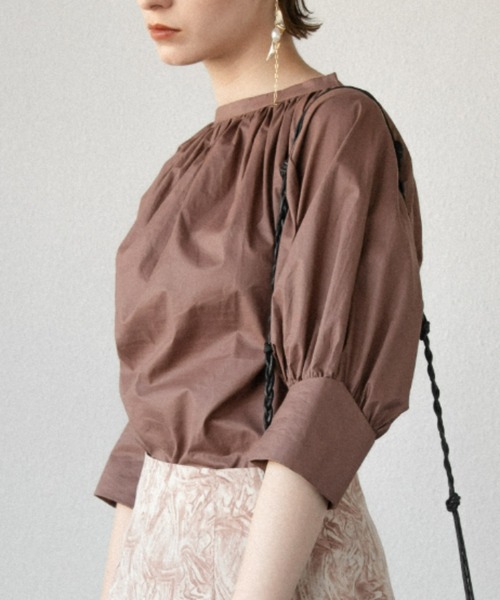 ACCL(エーシーシーエル)の「コットン ギャザーブラウス(シャツ/ブラウス・レディース・カーキ/ブラウン/ホワイト・FREE)」の17枚目の写真
