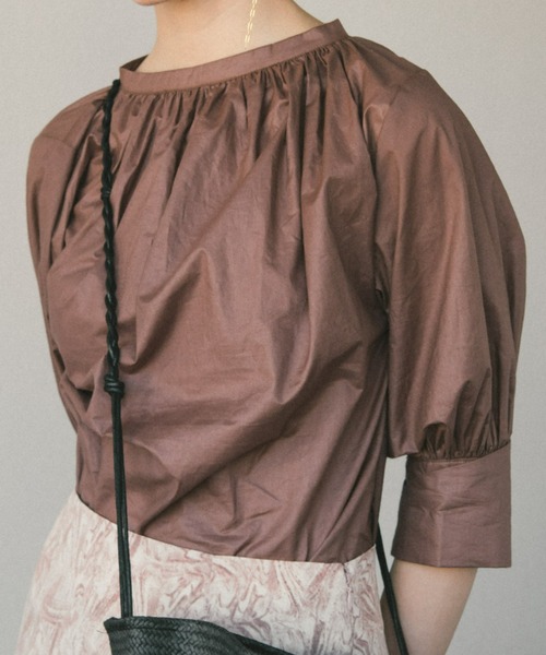 ACCL(エーシーシーエル)の「コットン ギャザーブラウス(シャツ/ブラウス・レディース・カーキ/ブラウン/ホワイト・FREE)」の20枚目の写真