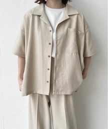 flaner | ドライタッチ開襟シャツ【ユニセックス対応/セットアップ対応】(シャツ/ブラウス)