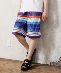 吸汗速乾総柄ショートパンツ