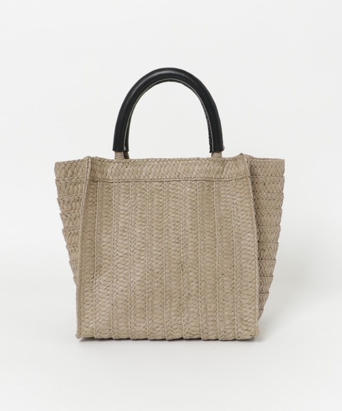 URBAN RESEARCH DOORS（アーバンリサーチドアーズ）の「フェイクレザーハンドルカゴバッグ（トートバッグ・レディース・ブラック/ベージュ系その他・ONE）」の2枚目の写真