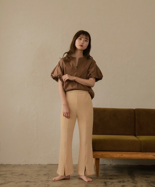 I_am（アイアム）の「design balloon shirt（シャツ/ブラウス・レディース・ホワイト/ベージュ/ブラウン・FREE）」の3枚目の写真