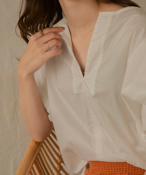 I_am（アイアム）の「design balloon shirt（シャツ/ブラウス・レディース・ホワイト/ベージュ/ブラウン・FREE）」の13枚目の写真