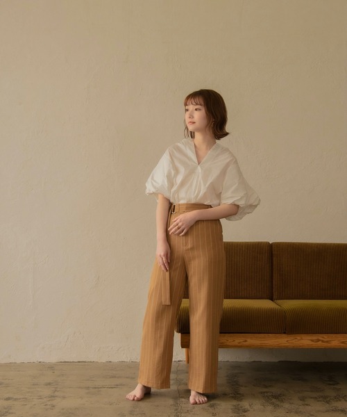 I_am（アイアム）の「design balloon shirt（シャツ/ブラウス・レディース・ホワイト/ベージュ/ブラウン・FREE）」の15枚目の写真