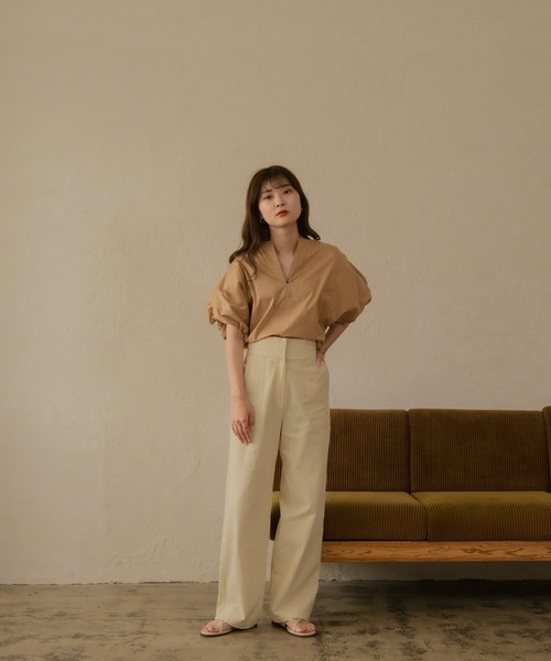 I_am（アイアム）の「design balloon shirt（シャツ/ブラウス・レディース・ホワイト/ベージュ/ブラウン・FREE）」の16枚目の写真