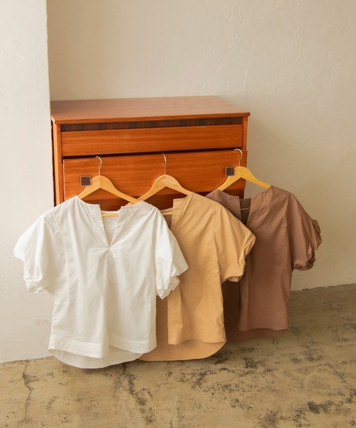 I_am（アイアム）の「design balloon shirt（シャツ/ブラウス・レディース・ホワイト/ベージュ/ブラウン・FREE）」の9枚目の写真