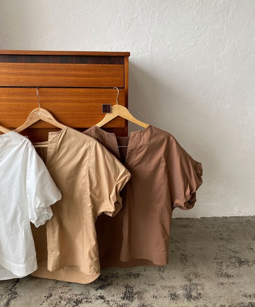 I_am（アイアム）の「design balloon shirt（シャツ/ブラウス・レディース・ホワイト/ベージュ/ブラウン・FREE）」の18枚目の写真