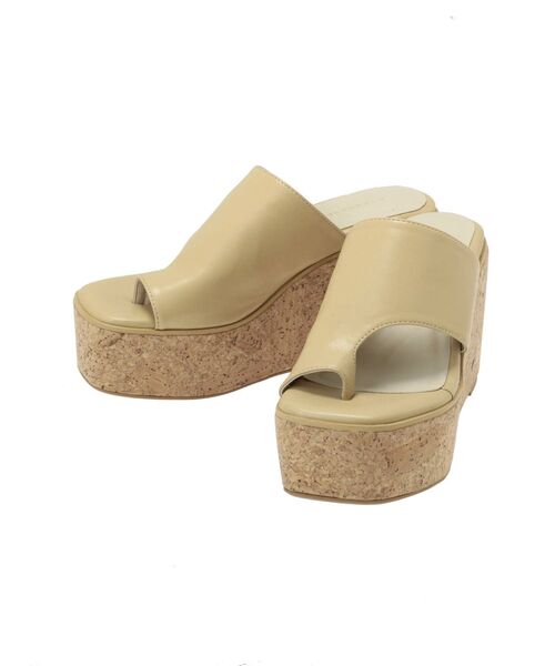MERCURYDUO（マーキュリーデュオ）の「トングデザインコルクウェッジサンダル（サンダル・レディース・ブラウン/イエロー/アイボリー・38/36）」の3枚目の写真