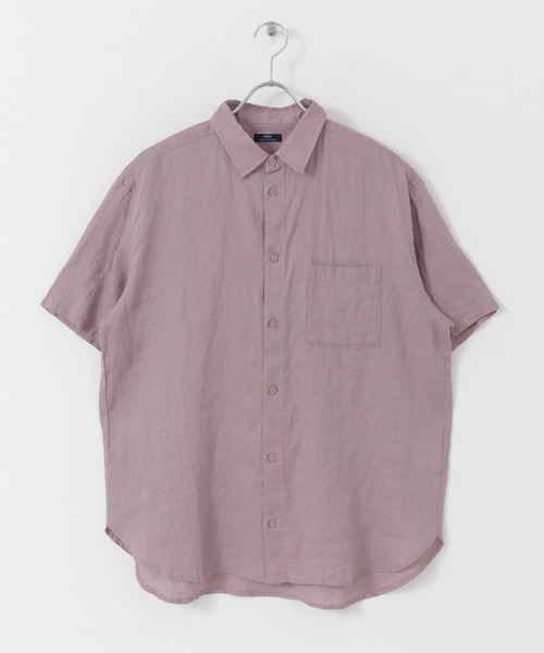 ITEMS URBANRESEARCH（アイテムズ アーバンリサーチ）の「リネン半袖シャツ（シャツ/ブラウス・メンズ・ブラック/グリーン/ピンク/オフホワイト・LARGE/MEDIUM）」の18枚目の写真