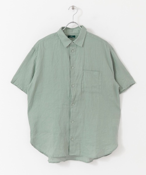 ITEMS URBANRESEARCH（アイテムズ アーバンリサーチ）の「リネン半袖シャツ（シャツ/ブラウス・メンズ・ブラック/グリーン/ピンク/オフホワイト・LARGE/MEDIUM）」の13枚目の写真