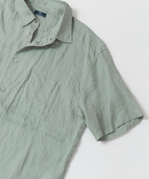 ITEMS URBANRESEARCH（アイテムズ アーバンリサーチ）の「リネン半袖シャツ（シャツ/ブラウス・メンズ・ブラック/グリーン/ピンク/オフホワイト・LARGE/MEDIUM）」の16枚目の写真