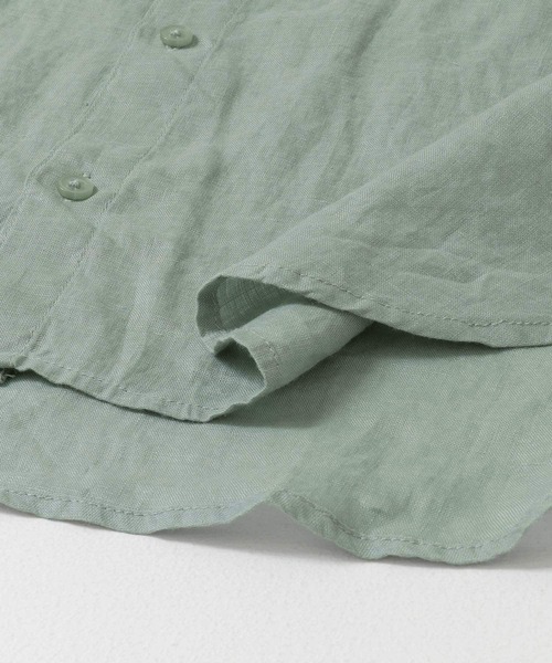 ITEMS URBANRESEARCH（アイテムズ アーバンリサーチ）の「リネン半袖シャツ（シャツ/ブラウス・メンズ・ブラック/グリーン/ピンク/オフホワイト・LARGE/MEDIUM）」の21枚目の写真