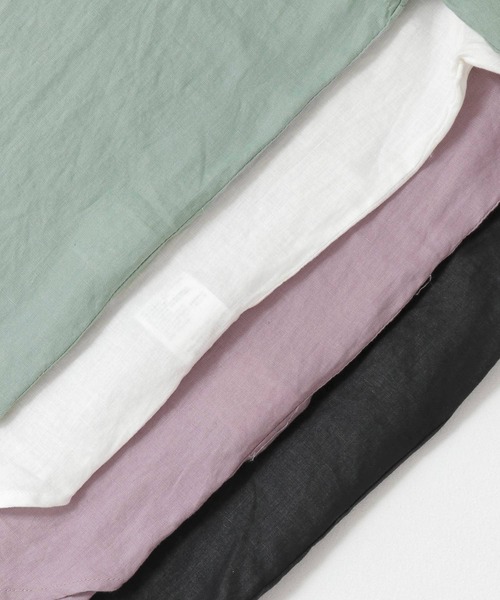 ITEMS URBANRESEARCH（アイテムズ アーバンリサーチ）の「リネン半袖シャツ（シャツ/ブラウス・メンズ・ブラック/グリーン/ピンク/オフホワイト・LARGE/MEDIUM）」の7枚目の写真