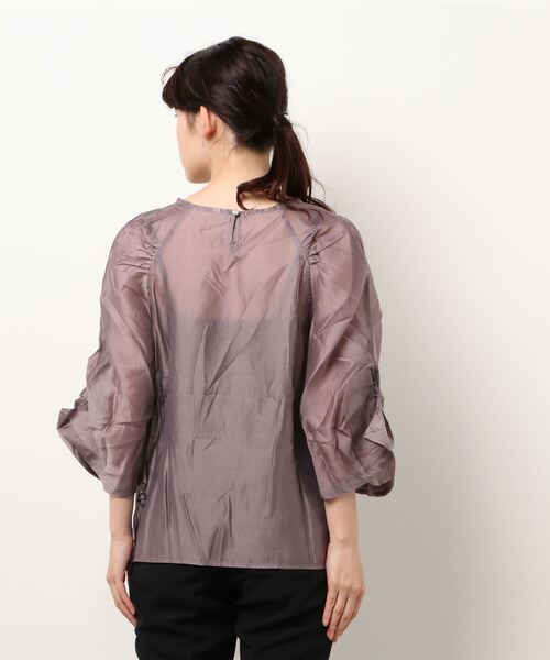 BLUEEAST(ブルーイースト)の「ボリュームシアーブラウス(シャツ/ブラウス・レディース・パープル/ブラック/ブルー/ホワイト・MEDIUM)」の6枚目の写真