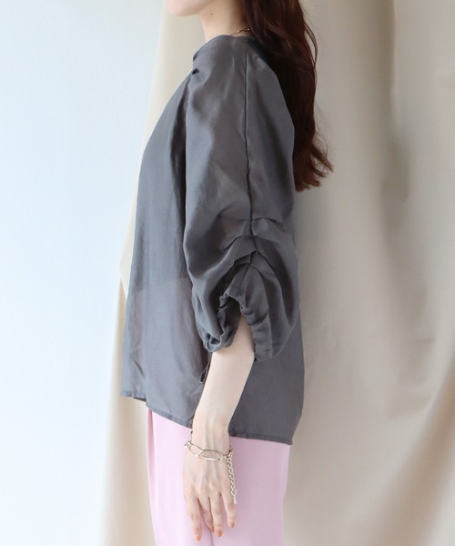 BLUEEAST(ブルーイースト)の「ボリュームシアーブラウス(シャツ/ブラウス・レディース・パープル/ブラック/ブルー/ホワイト・MEDIUM)」の22枚目の写真