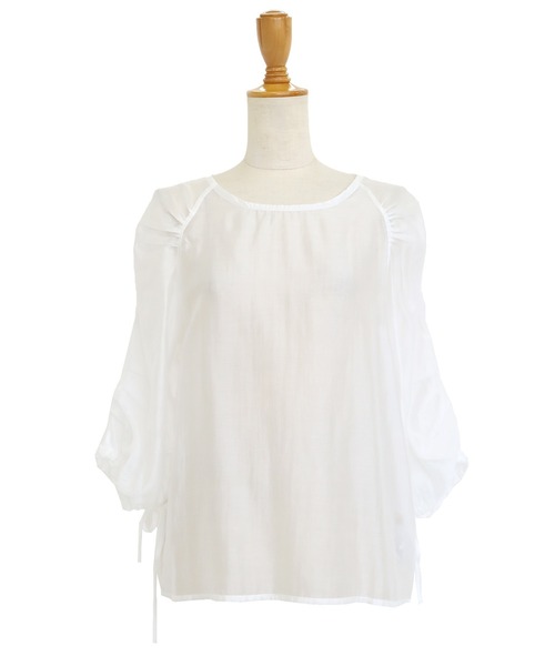 BLUEEAST(ブルーイースト)の「ボリュームシアーブラウス(シャツ/ブラウス・レディース・パープル/ブラック/ブルー/ホワイト・MEDIUM)」の17枚目の写真