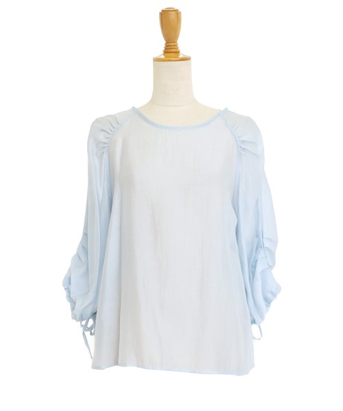 BLUEEAST(ブルーイースト)の「ボリュームシアーブラウス(シャツ/ブラウス・レディース・パープル/ブラック/ブルー/ホワイト・MEDIUM)」の19枚目の写真