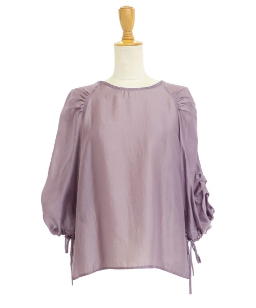 BLUEEAST(ブルーイースト)の「ボリュームシアーブラウス(シャツ/ブラウス・レディース・パープル/ブラック/ブルー/ホワイト・MEDIUM)」の20枚目の写真