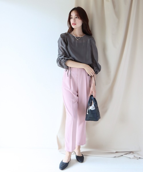 BLUEEAST(ブルーイースト)の「ボリュームシアーブラウス(シャツ/ブラウス・レディース・パープル/ブラック/ブルー/ホワイト・MEDIUM)」の7枚目の写真