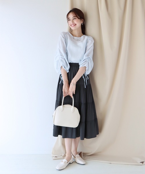 BLUEEAST(ブルーイースト)の「ボリュームシアーブラウス(シャツ/ブラウス・レディース・パープル/ブラック/ブルー/ホワイト・MEDIUM)」の12枚目の写真