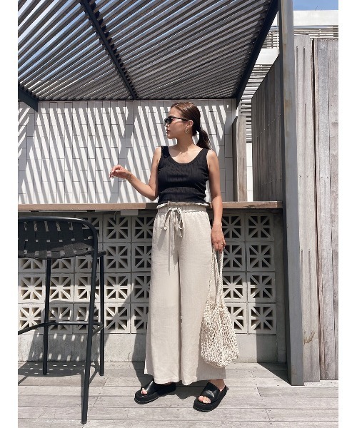 TRUNC（トランクエイティーエイト）の「Belt Wide Pants（その他パンツ・レディース・オフホワイト/ベージュ・FREE）」の9枚目の写真