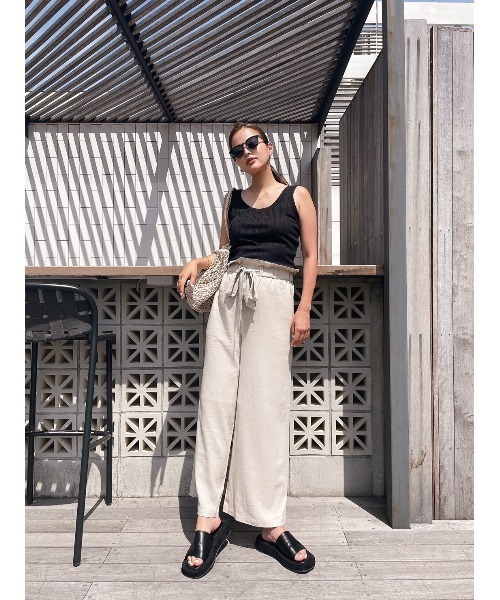 TRUNC（トランクエイティーエイト）の「Belt Wide Pants（その他パンツ・レディース・オフホワイト/ベージュ・FREE）」の13枚目の写真