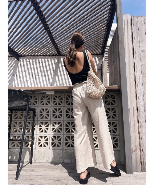 TRUNC（トランクエイティーエイト）の「Belt Wide Pants（その他パンツ・レディース・オフホワイト/ベージュ・FREE）」の14枚目の写真