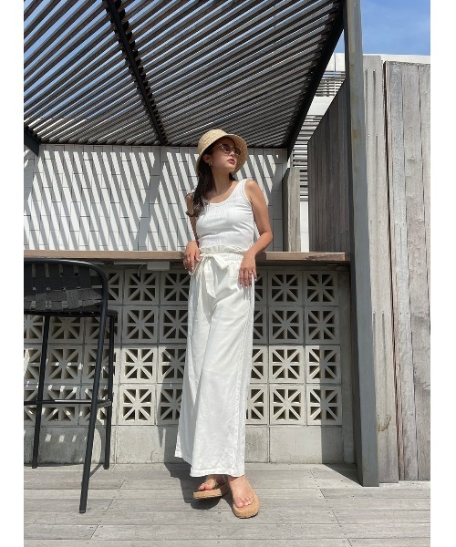 TRUNC（トランクエイティーエイト）の「Belt Wide Pants（その他パンツ・レディース・オフホワイト/ベージュ・FREE）」の18枚目の写真