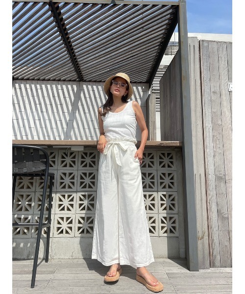 TRUNC（トランクエイティーエイト）の「Belt Wide Pants（その他パンツ・レディース・オフホワイト/ベージュ・FREE）」の20枚目の写真