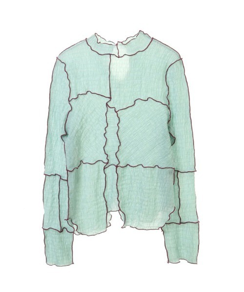 Candy Stripper（キャンディストリッパー）の「SHIRRING SWITCHED トップス（Tシャツ/カットソー・レディース・ライトブルー/ブラック/グリーン・2）」の3枚目の写真