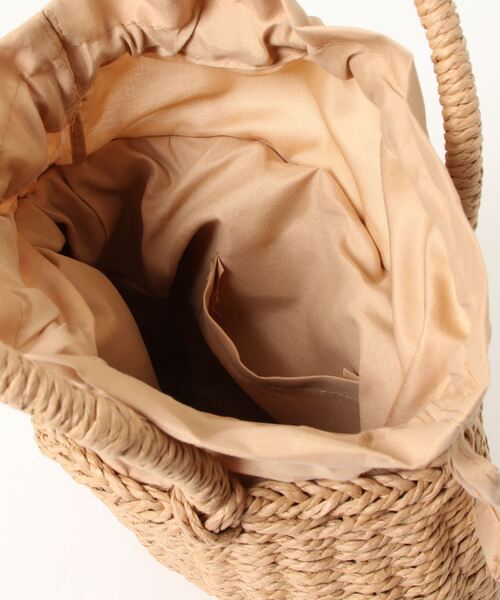 PairPair（ペアペア）の「巾着付きカゴバッグ（かごバッグ・レディース・ベージュ/アイボリー・FREE）」の6枚目の写真