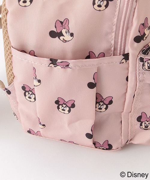 新品未使用☆プティマイン ディズニー　リュック　M 総柄　ミニー　ライトピンク petit main プティマイン(petit main)【DISNEY】 ミッキーマウス