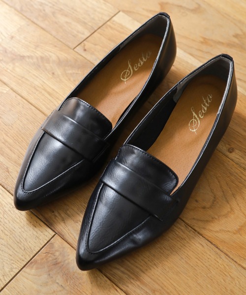 SESTO（セスト）の「ポインテッドトゥローヒールローファーパンプス（パンプス・レディース・ブラック/ベージュ/ブラウン/ピンク/グリーン・22.5cm/23.5cm/24.5cm/23.0cm/24.0cm/25.0cm/22.0cm）」の10枚目の写真