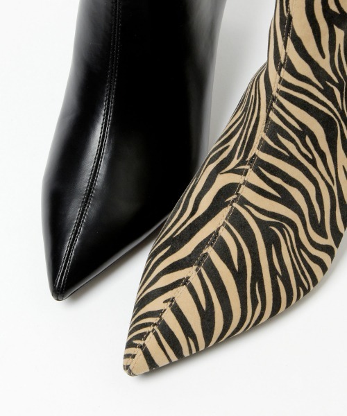 LOWRYS FARM（ローリーズファーム）の「ポインテッドＺＩＰブーツ　958290（ブーツ・レディース・ブラック/ゼブラ・MEDIUM/LARGE）」の10枚目の写真