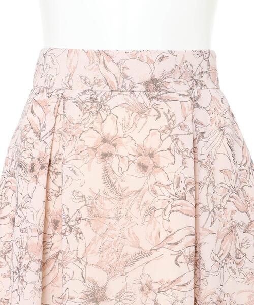 Allamanda(アラマンダ)の「花柄シフォンミモレスカート(スカート・レディース・サックスブルー/ピンク・M)」の6枚目の写真
