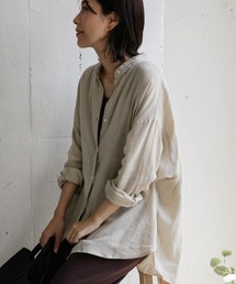 URBAN RESEARCH DOORS | ダブルガーゼスタンドカラーシャツ(シャツ/ブラウス)