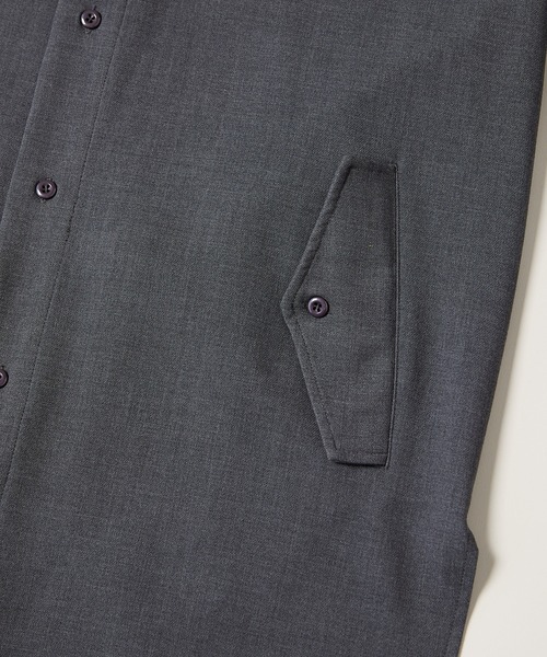 AIVER（アイバー）の「AIVER　TRドロップネックロングコートシャツ（シャツ/ブラウス・メンズ・ブラック/グレー/ダークグレー・MEDIUM/LARGE）」の16枚目の写真