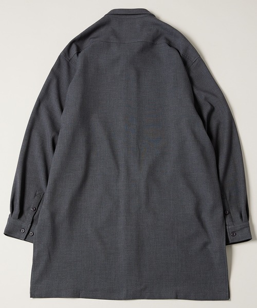 AIVER（アイバー）の「AIVER　TRドロップネックロングコートシャツ（シャツ/ブラウス・メンズ・ブラック/グレー/ダークグレー・MEDIUM/LARGE）」の20枚目の写真