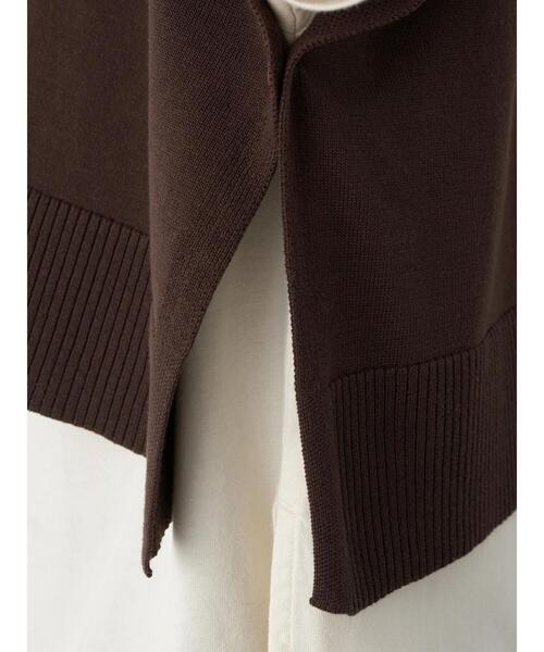 earth music&ecology（アースミュージックアンドエコロジー）の「ショートニットベスト（ベスト・レディース・ダークブラウン/ライトベージュ/テラコッタ・FREE）」の15枚目の写真