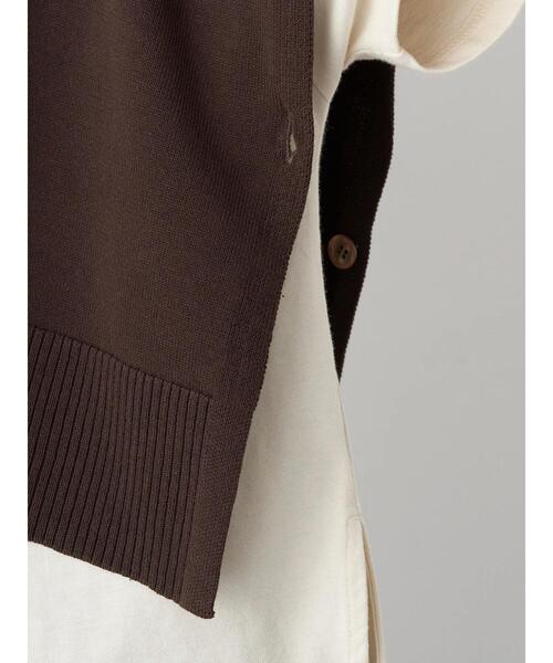 earth music&ecology（アースミュージックアンドエコロジー）の「ショートニットベスト（ベスト・レディース・ダークブラウン/ライトベージュ/テラコッタ・FREE）」の16枚目の写真