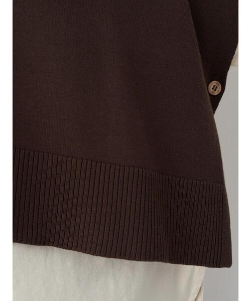 earth music&ecology（アースミュージックアンドエコロジー）の「ショートニットベスト（ベスト・レディース・ダークブラウン/ライトベージュ/テラコッタ・FREE）」の18枚目の写真