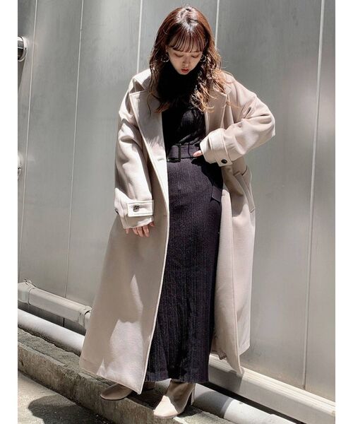 dazzlin（ダズリン）の「パワショルリブニットワンピース（ワンピース・レディース・ブラック/ベージュ/パープル・FREE）」の20枚目の写真