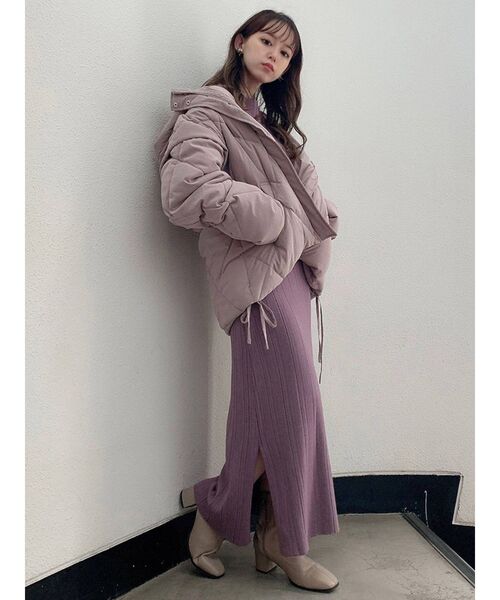 dazzlin（ダズリン）の「パワショルリブニットワンピース（ワンピース・レディース・ブラック/ベージュ/パープル・FREE）」の19枚目の写真