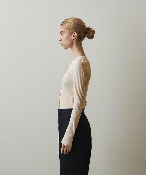 Steven Alan（スティーブンアラン）の「＜Steven Alan＞RIB LONG SLEEVE CARDIGAN/カーディガン（カーディガン/ボレロ・レディース・オフホワイト/ピンク/イエロー・FREE）」の11枚目の写真